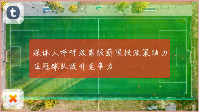 媒体人呼吁放宽限薪限投政策助力亚冠球队提升竞争力